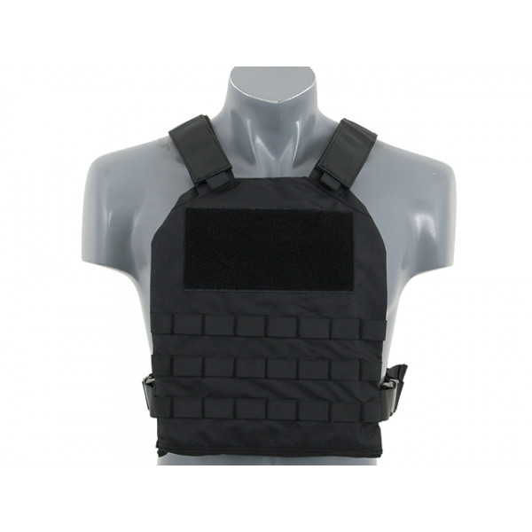 SIMPLE PLATE CARRIER WITH DUMMY SOFT ARMOR INSERTS - BLACK [8FIELDS]